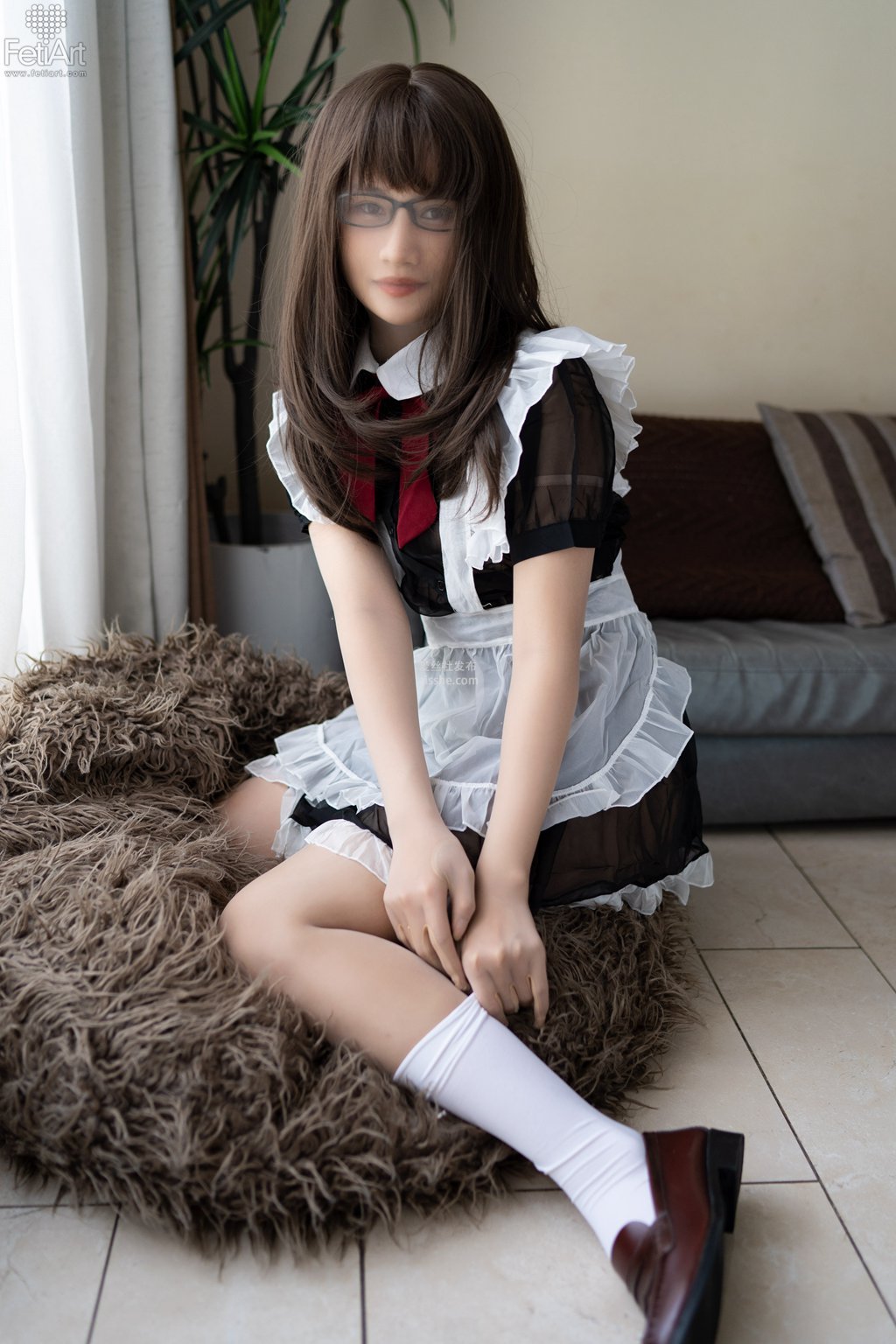 [FetiArt] No.048 Pantyhose Encasement Maid 模特 Jasmine